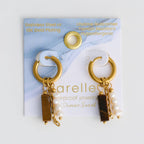 Howard's - Hoop Earrings Pearl Gemstone Beaded Waterproof Gold Narelle