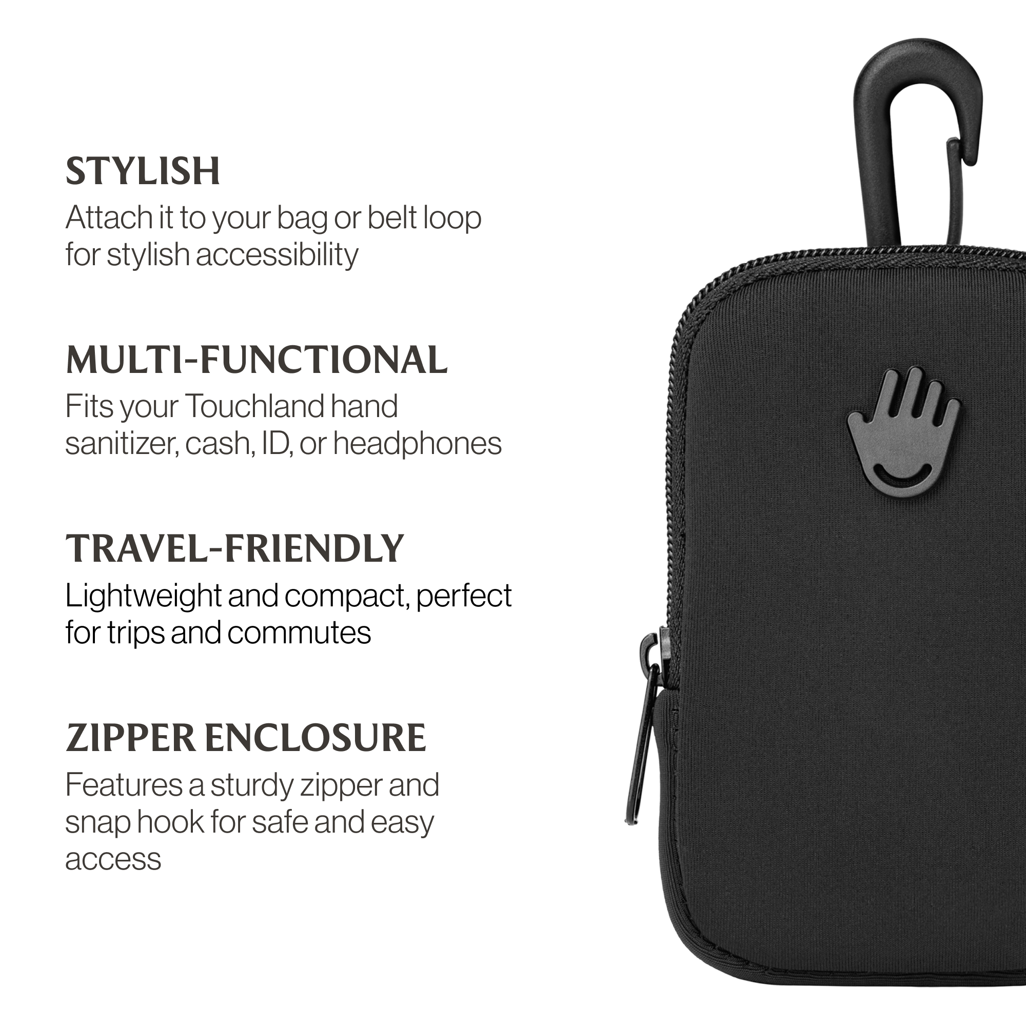 Touchland - Black Touchette Pouch