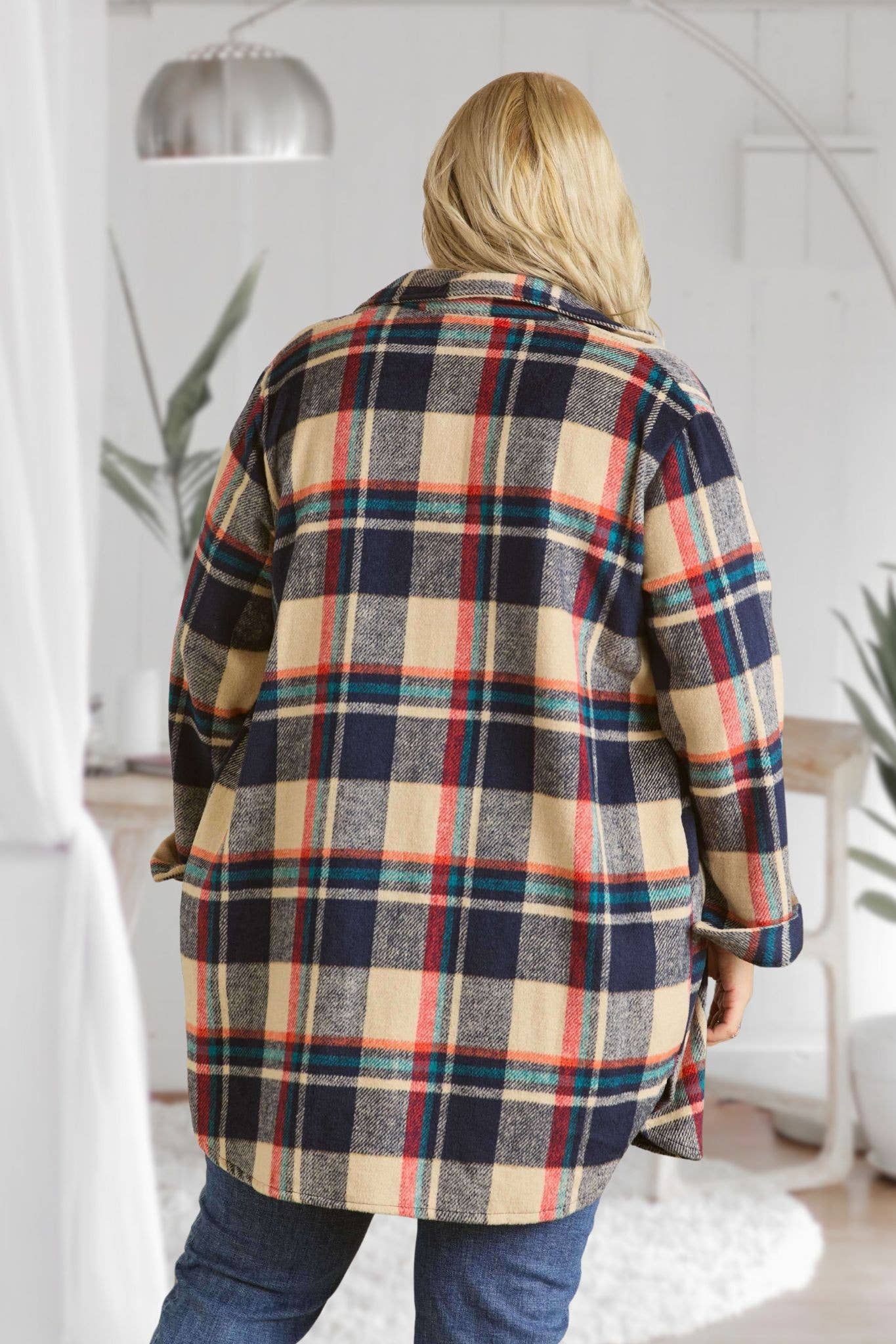 Pretty PLUS CHECK SHIRTJACKET LONG SLEEVE