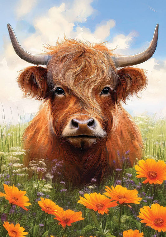 Highland Cow-Flag