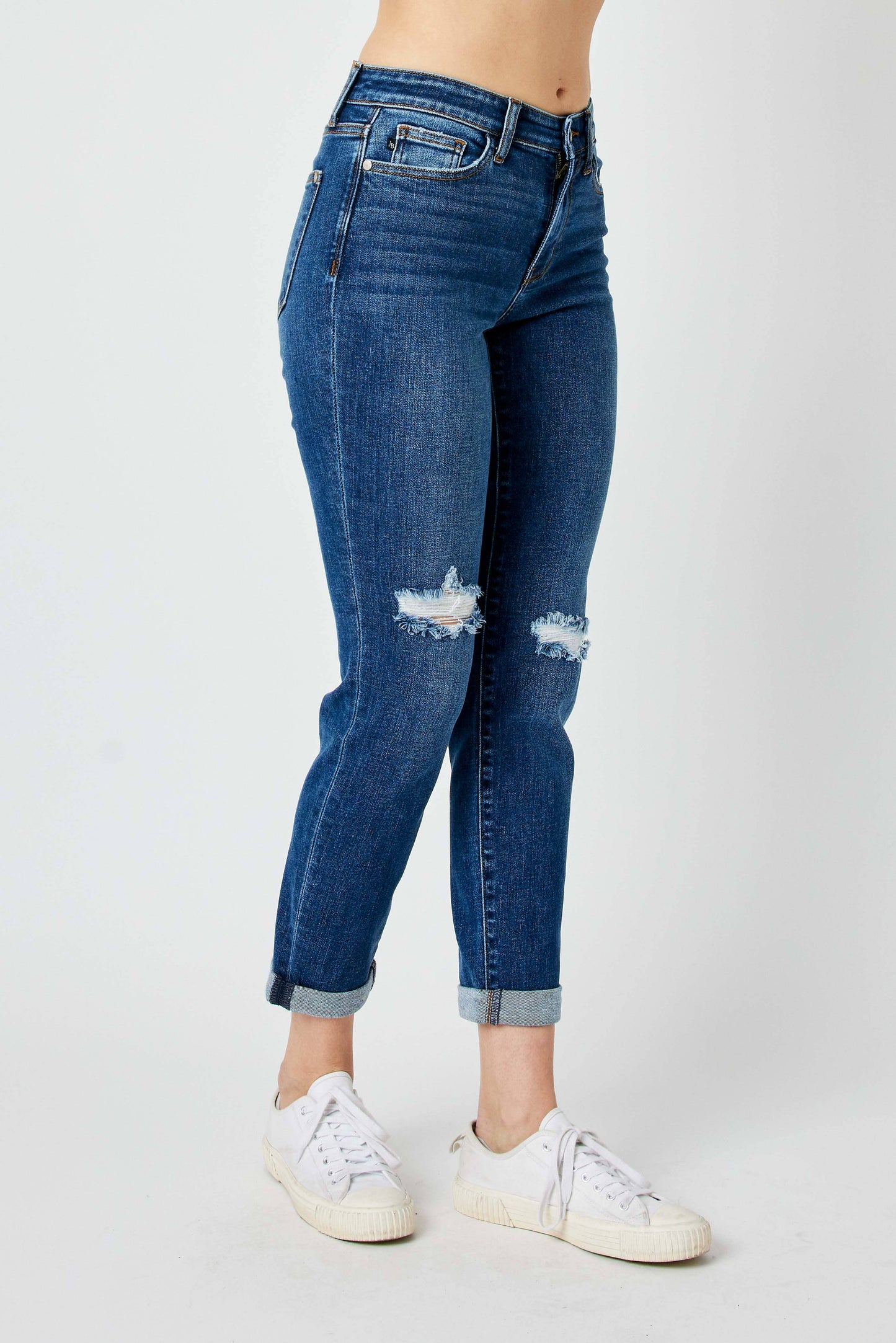 Judy Blue Jeans - Mid Rise Distressed Slim Jean