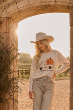 Main Strip - Autumn on the Road Pumpkin Truck Graphic Sweater