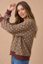 Haptics - Polka Dot Wave Rib Top