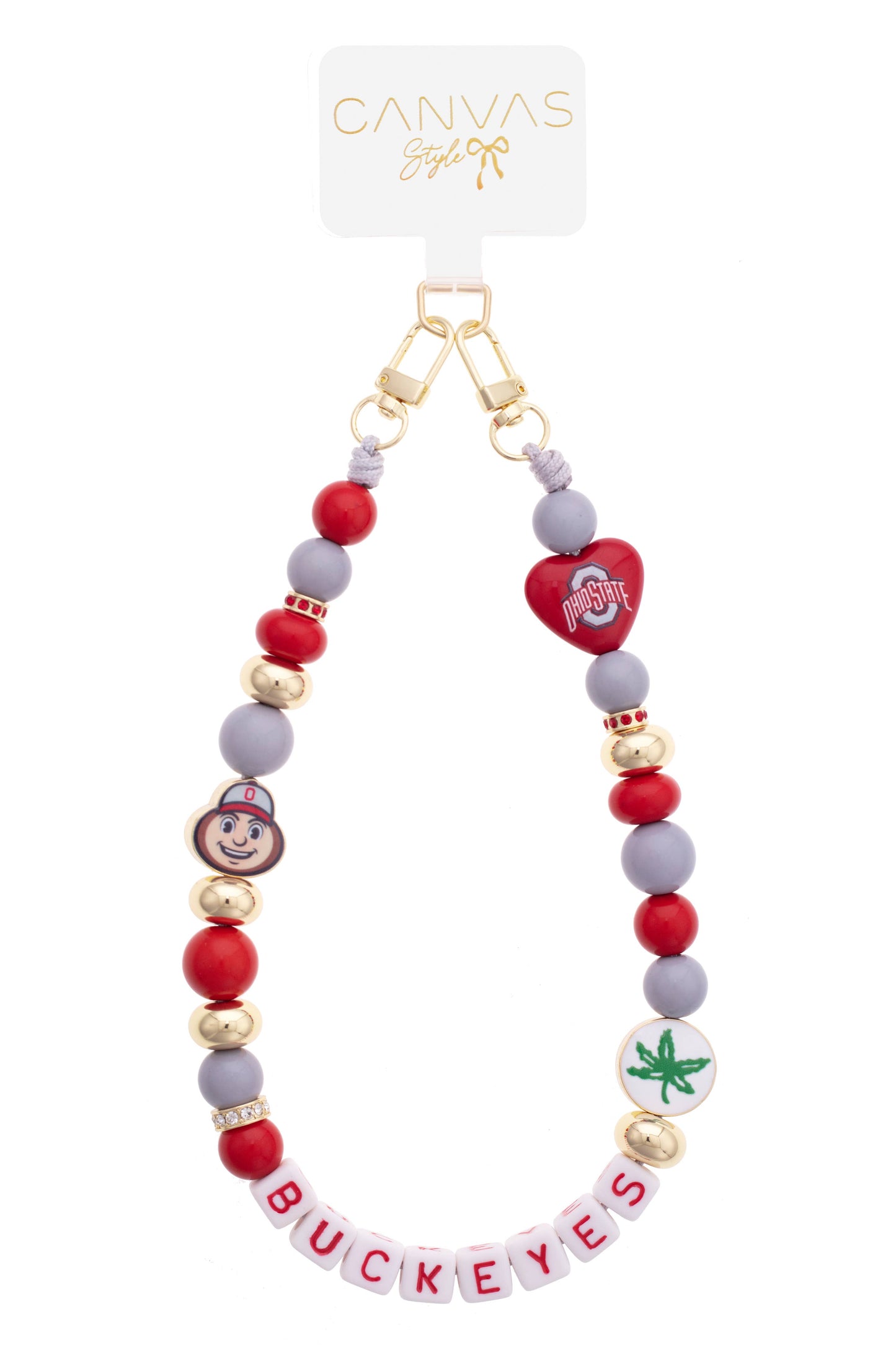 Canvas Style - Ohio State Buckeyes Beaded Cellphone Wristlet