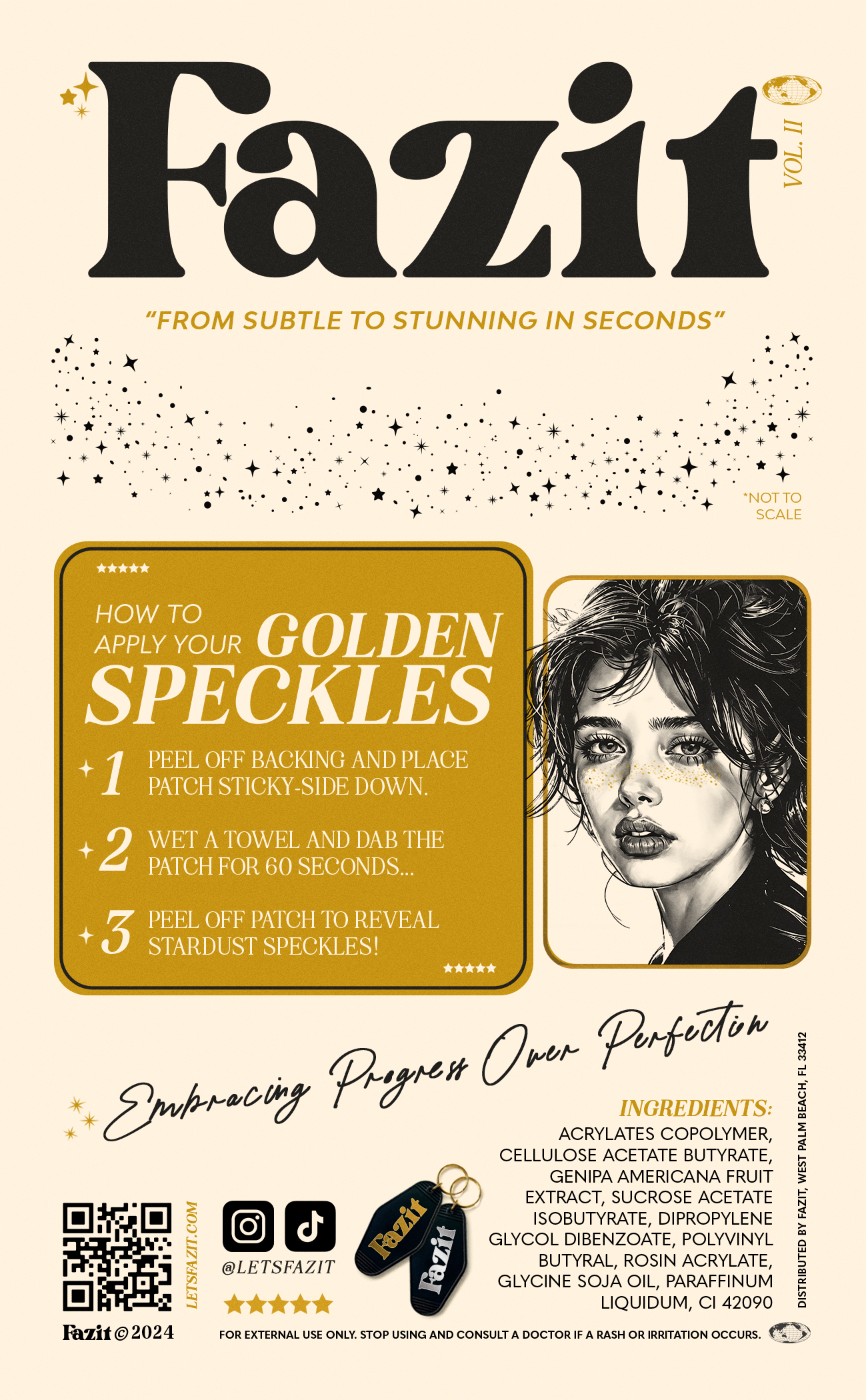 Fazit - Gold Stardust Speckles Makeup Patches