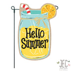 Mason Jar Lemonade Burlap 2-Sided Garden Flag 12.5x18"