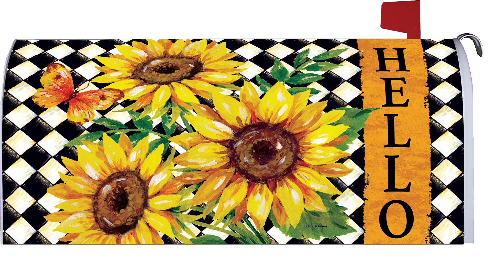 Custom Decor - Mailbox Makeover-Sunflower Harlequin