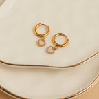 Howard's - Waterproof Earrings Narelle 18K Gold Heart Huggie Hoop