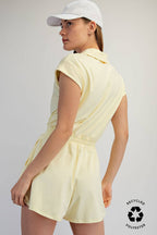 Rae Mode - BUTTER SHORT SLEEVE QUARTER ZIP ROMPER