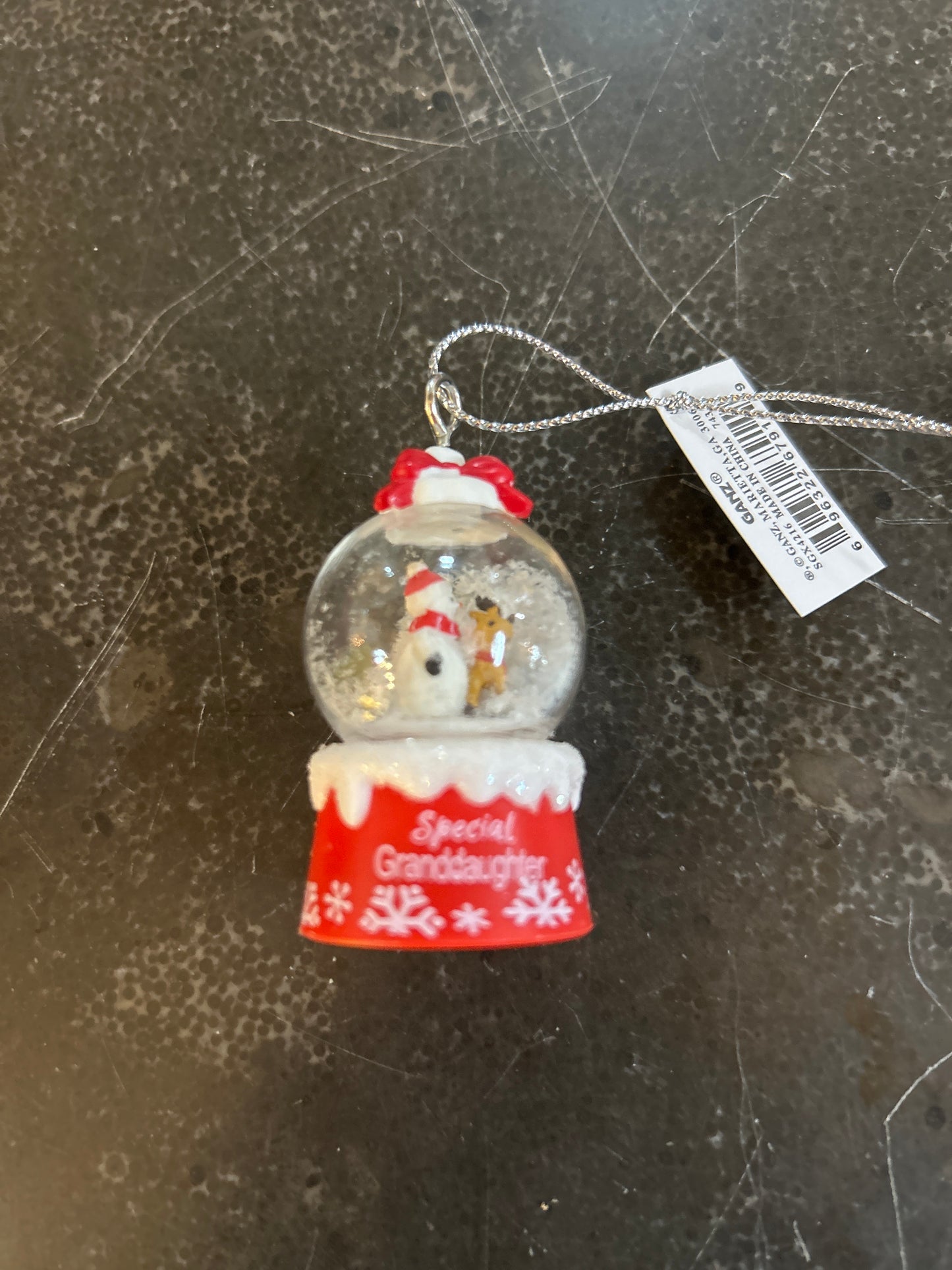 Special Granddaughter Mini Snow Globe Ornament