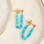 Waterproof Earrings Genuine Pearl Beaded Drop Narelle Gold