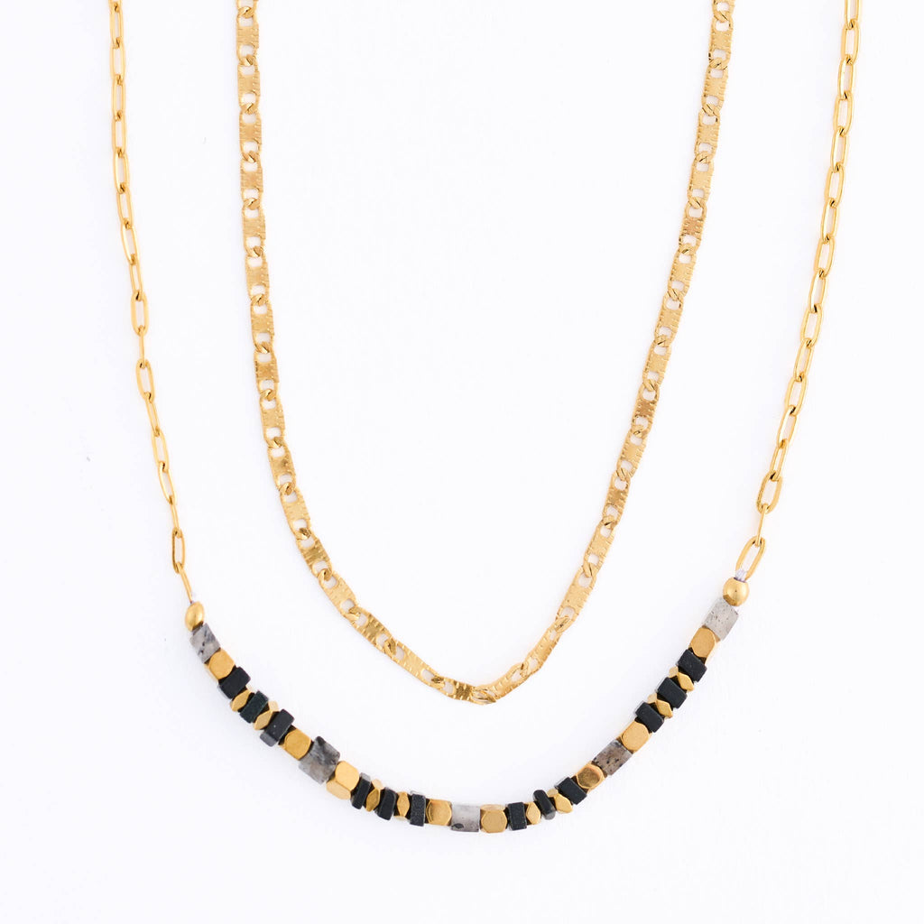 Howard's - Waterproof Necklace 15" Double Row Apatite Station Narelle