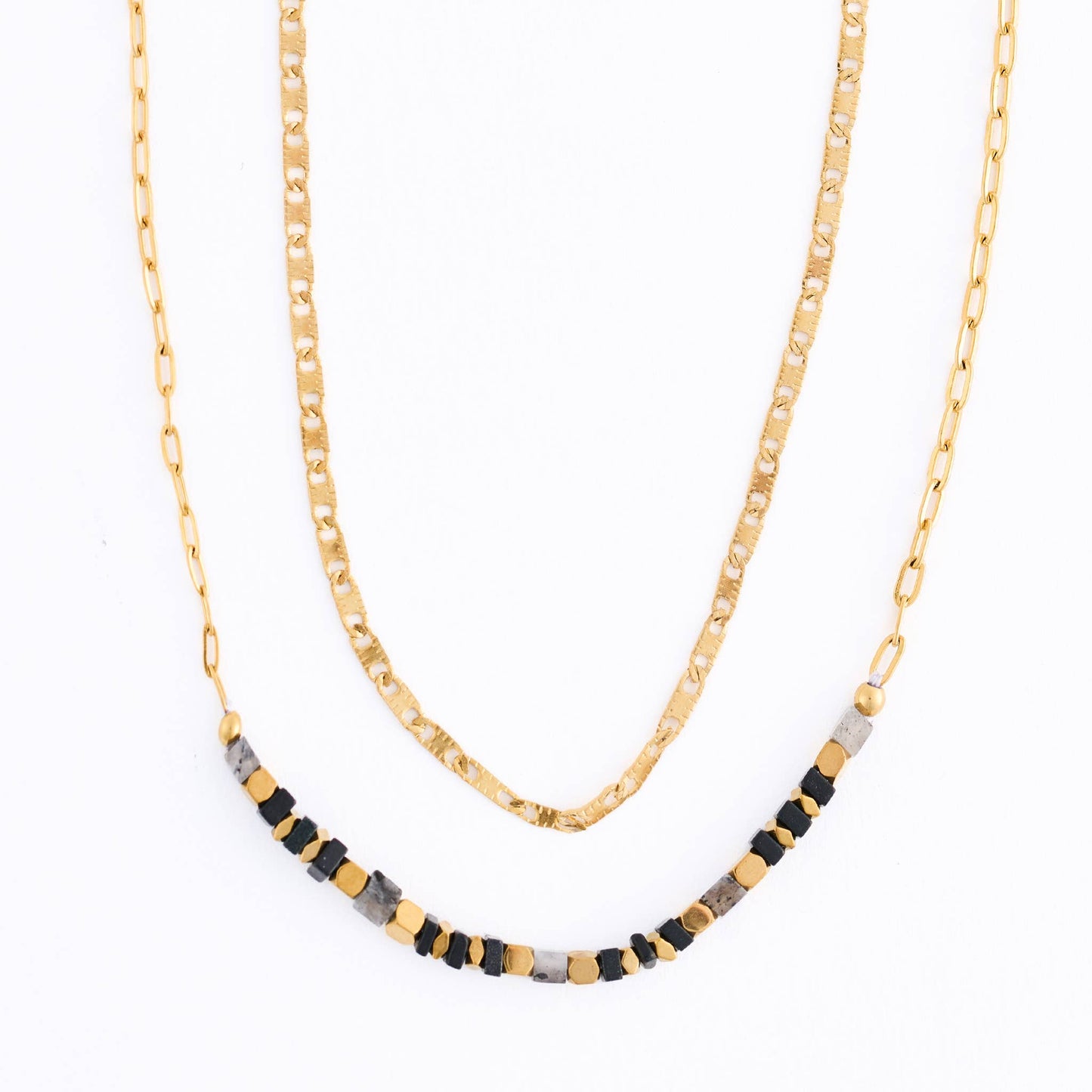 Howard's - Waterproof Necklace 15" Double Row Apatite Station Narelle