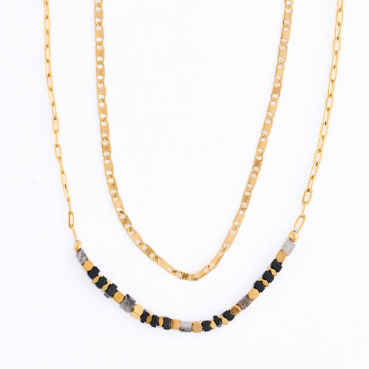 Howard's - Waterproof Necklace 15" Double Row Apatite Station Narelle