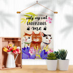 Two Group Flag Co - My Cat Understand Animals Floral Decor Flag