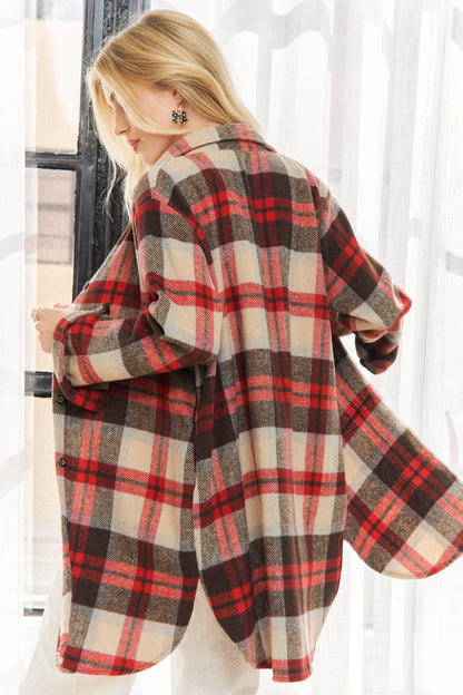 Adore CHECK FLANNEL SHIRT JACKET LONG SLEEVE