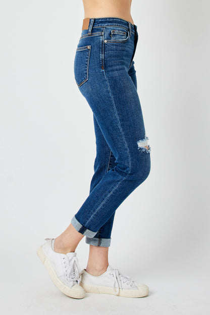 Judy Blue Jeans - Mid Rise Distressed Slim Jean
