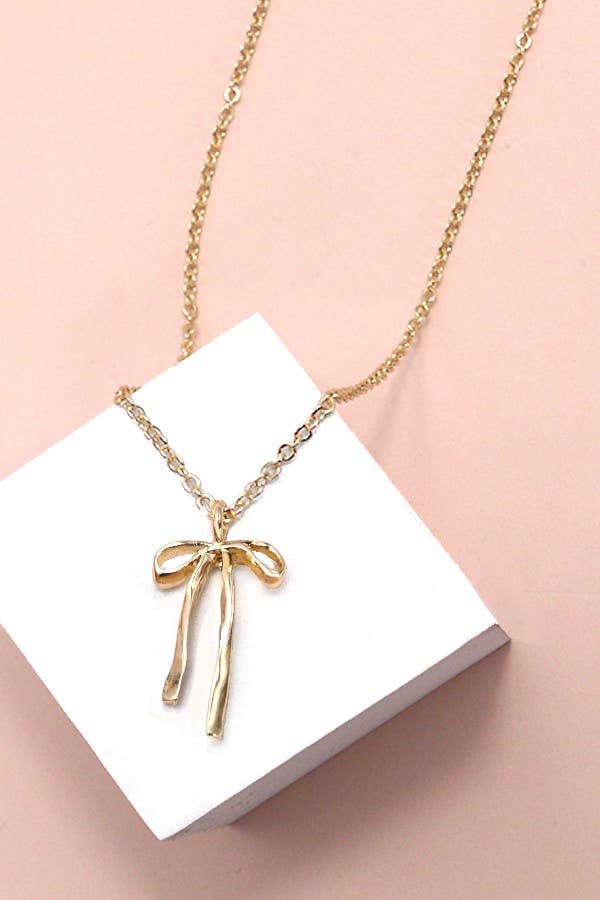 AUTHENTIC LONG BOW RIBBON NECKLACE |