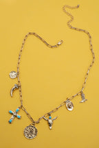 CHARM NECKLACE-WESTERN CROSS COWBOY HAT | 80N91684