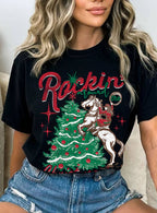 ROCKIN' AROUND THE CHRISTMAS TREE GRAPHIC TSHIRTS