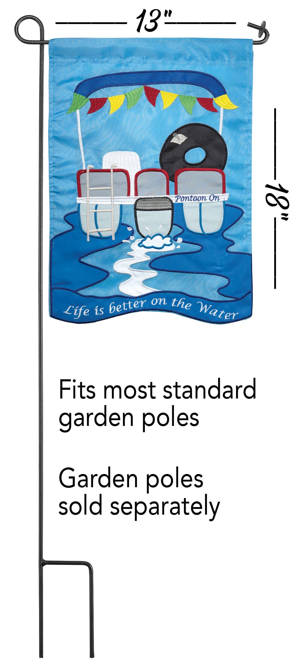 Magnolia - Life Is Better On Water Garden Flag