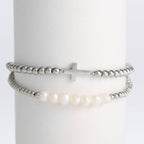 Howard's - Cross Bracelet Pearl Beaded Waterproof Narelle Duo Set
