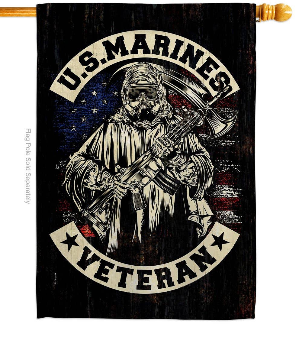 Marines Veteran Armed Forces Military Marine Corps US Flag