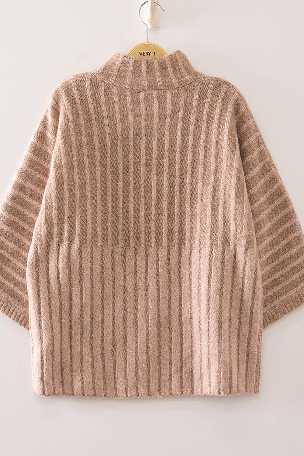 Tricia Ribbed Knit Mock Neck Sweater