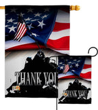 Two Group Flag Co - Thank You Armed Forces Military Marine Corps Decor Flag