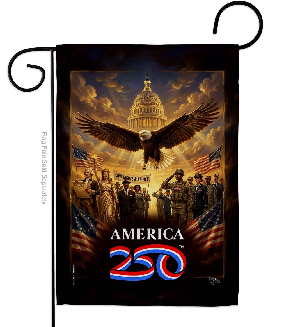 America 250 Flag Justice & Service USA 250th Home Decor