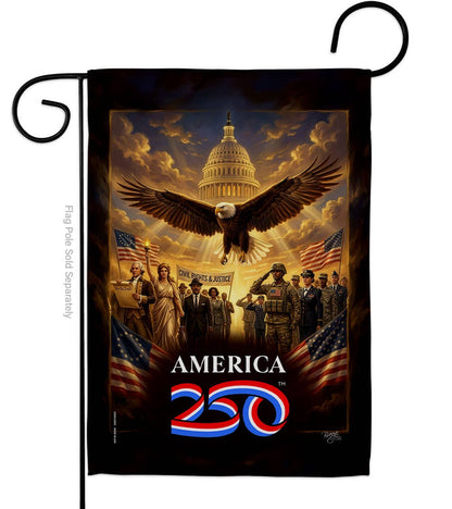 America 250 Flag Justice & Service USA 250th Home Decor