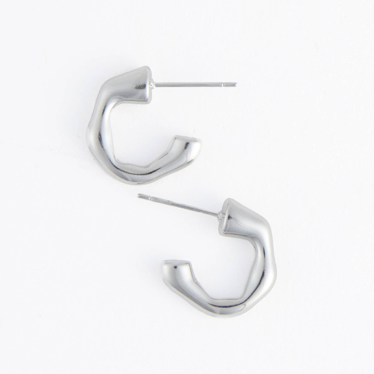 Howard's - Waterproof Earrings Bamboo C-Hoop in Gold & Stainless Steel