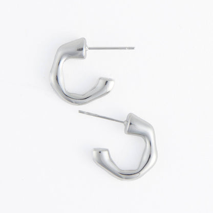 Howard's - Waterproof Earrings Bamboo C-Hoop in Gold & Stainless Steel