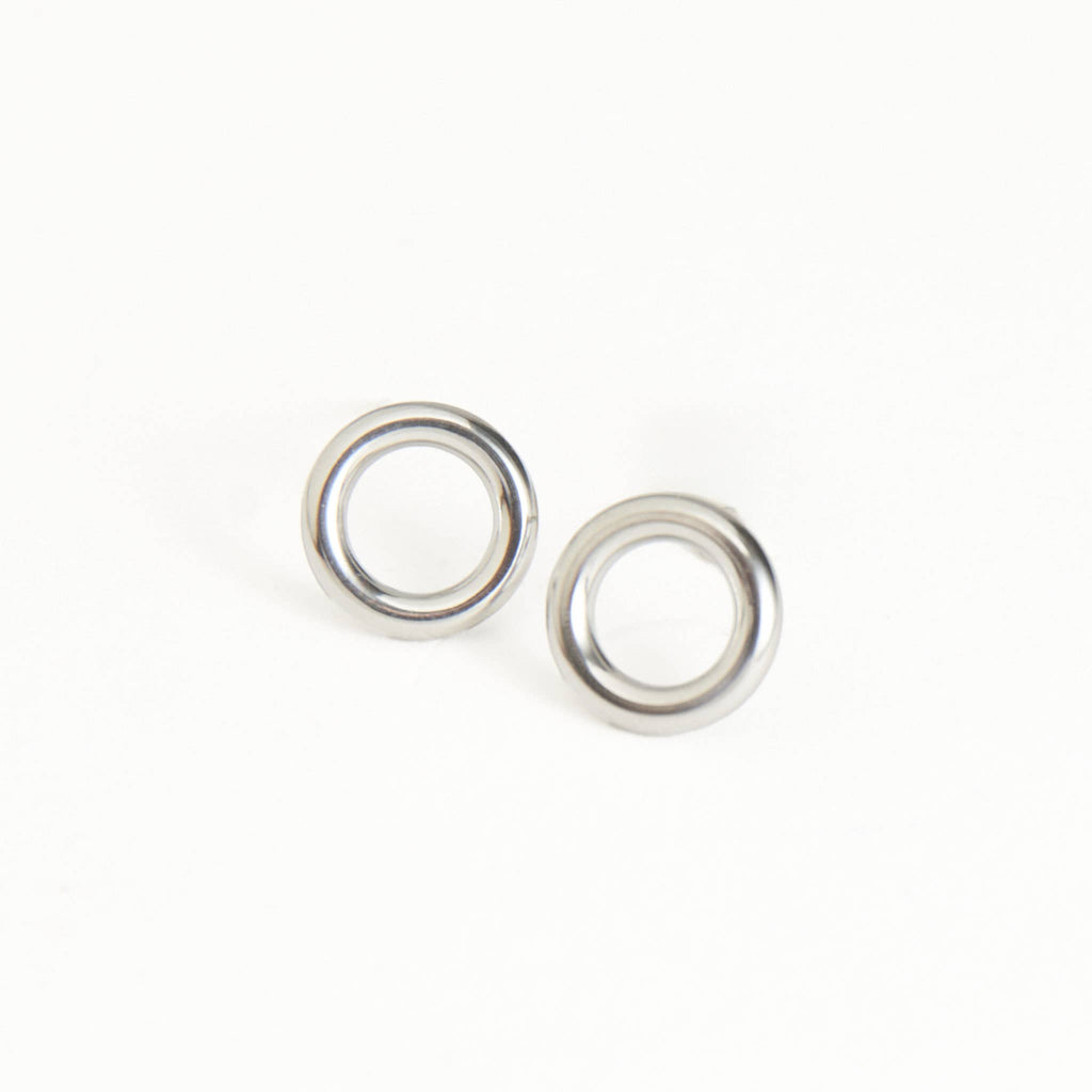 Howard's - Waterproof Earrings Circle Studs Stainless Steel & Gold
