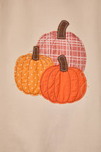 LE LIS - Embroidered Pumpkin Oversized Crew Neck Sweatshirt