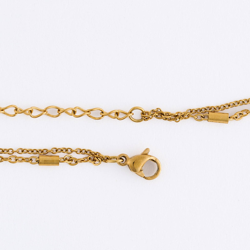 Howard's - Tiger Eye Necklace 15" Double Row Station Waterproof Narelle