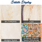 Young Threads - Enchanting Whimsy Overdyed Rayon Peasant Top With Embroidery