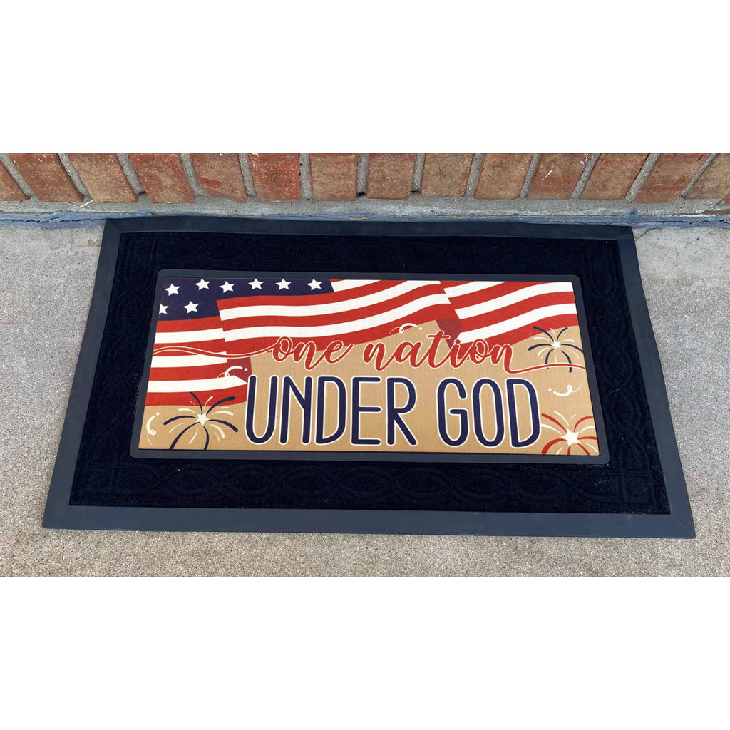 ONE NATION UNDER GOD DOORMAT INSERT