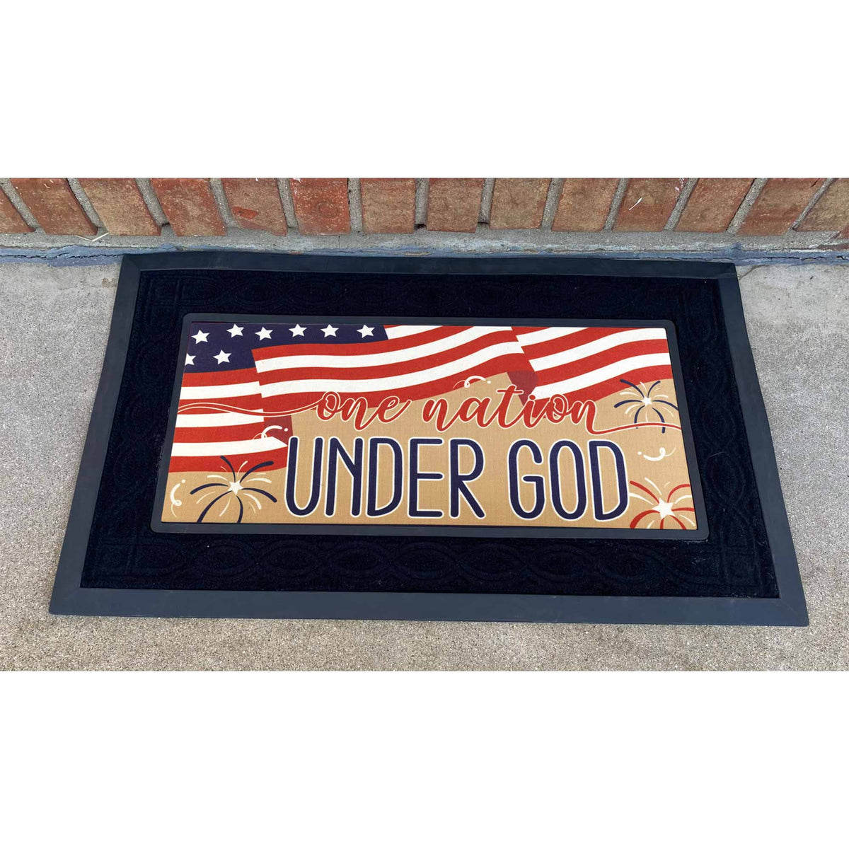 ONE NATION UNDER GOD DOORMAT INSERT
