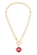 Canvas Style - Ohio State Buckeyes Logo Intaglio Necklace