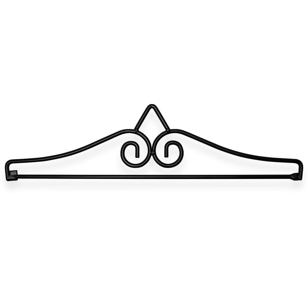 Garden Flag Wall Hanger Black Wrought Iron 14 In