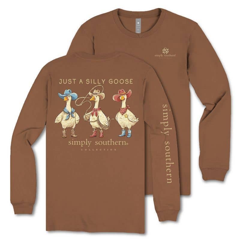 Simply Southern Just A Silly Goose Long Sleeve Tee