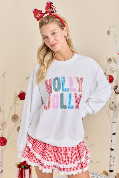 Main Strip - Holly Jolly Multicolor Gingham Pullover – Ready to Ship🎄