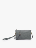 Jen & Co. - M013 Riley Monogrammable 3 Compartment Crossbody/Wristlet