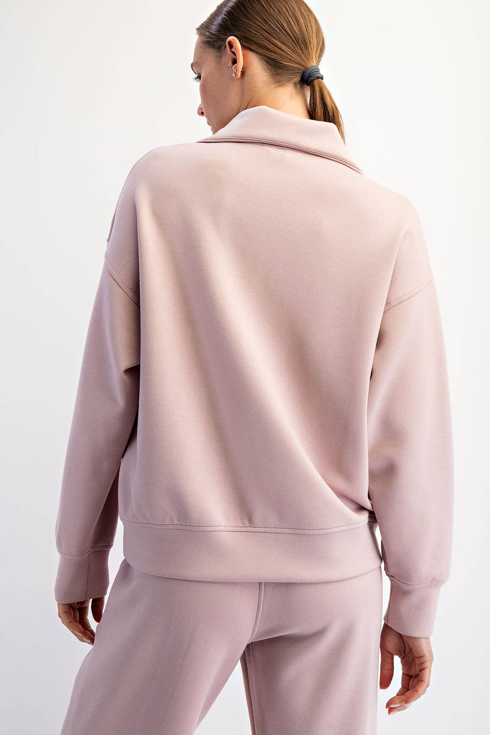 Rae Mode - MODAL SCUBA QUARTER ZIP FUNNEL NECK PULLOVER