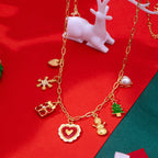 JOSSLYN by wall to wall - CHARM NECKLACE-Christmas Heart Tree Snowflake | 80N93298
