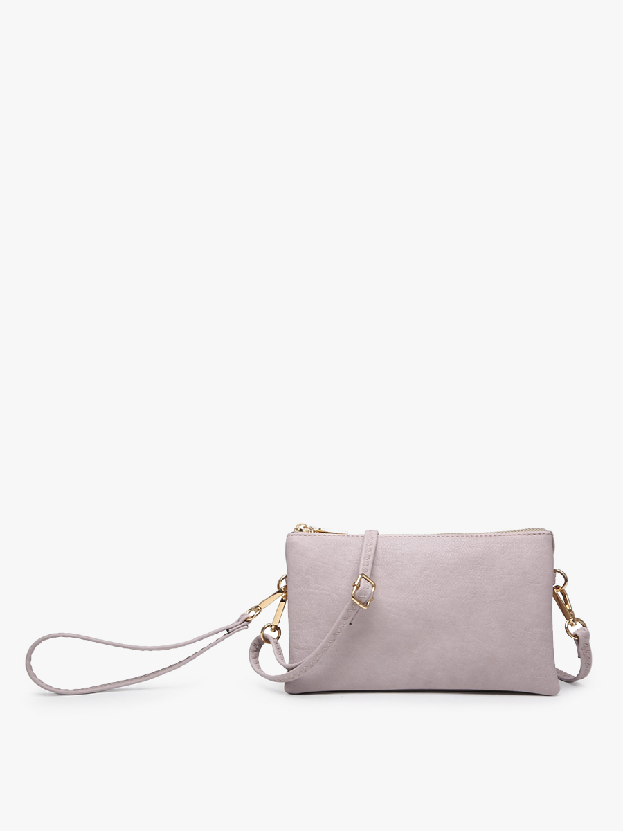 Jen & Co. - M013 Riley Monogrammable 3 Compartment Crossbody/Wristlet
