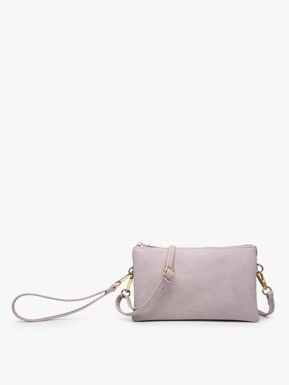 Jen & Co. - M013 Riley Monogrammable 3 Compartment Crossbody/Wristlet