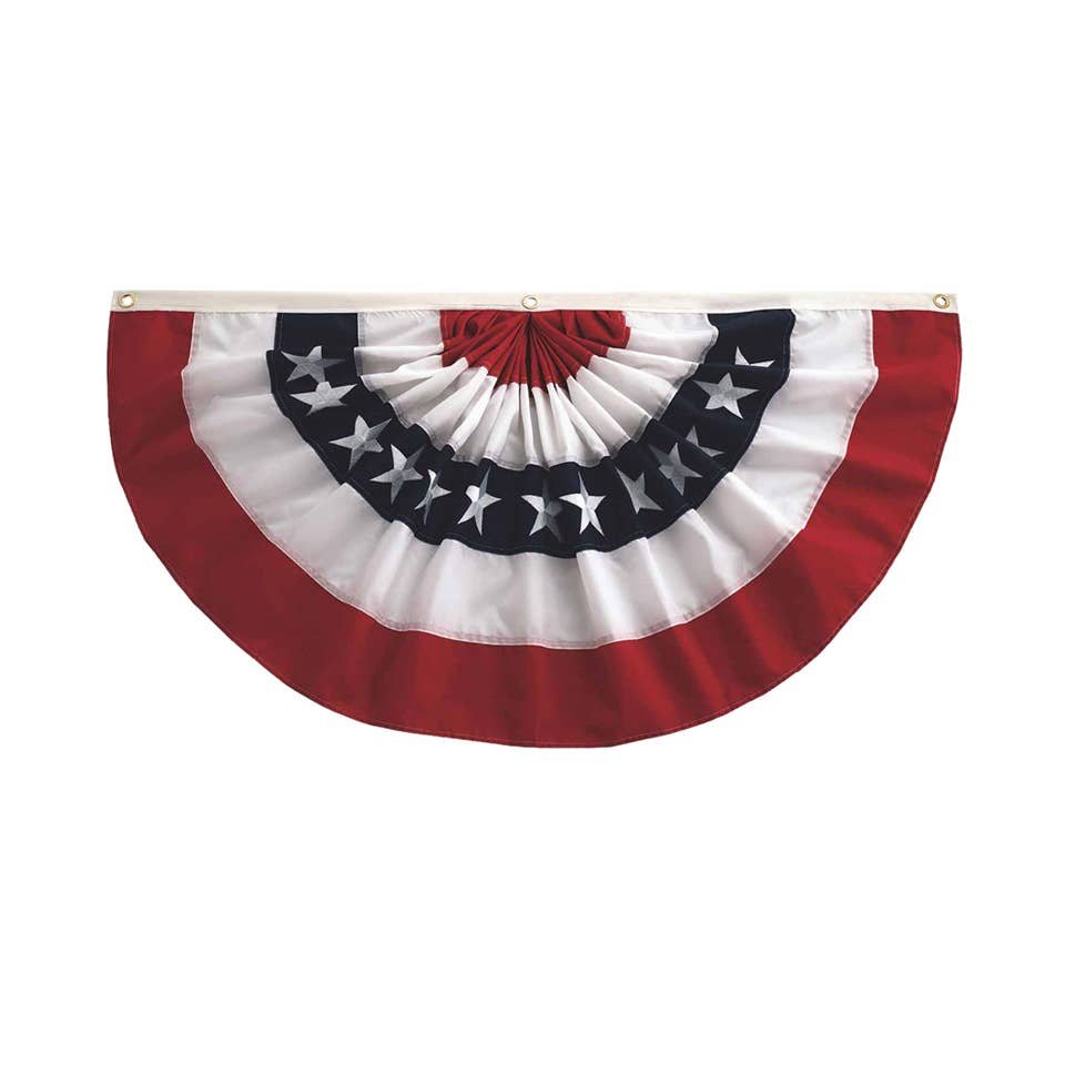 Pleated Fan Patriotic Bunting, 2' x 4'