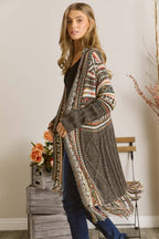 Maya FRINGE HEM AZTEC CARDIGAN
